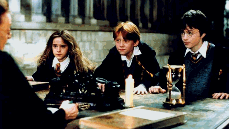 Harry Potter,Hermiona Grangerova,Ron Wiesley.gif